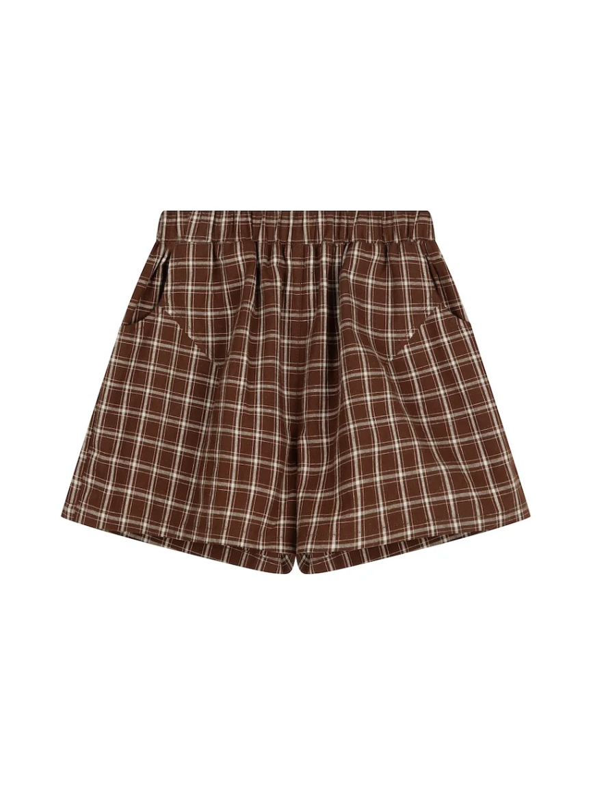 Lenn Label - Check Short - Chocolate