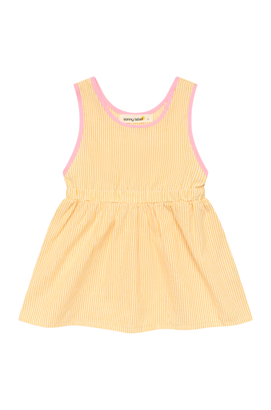 Pre-order - Striped Pinafore - Lemon